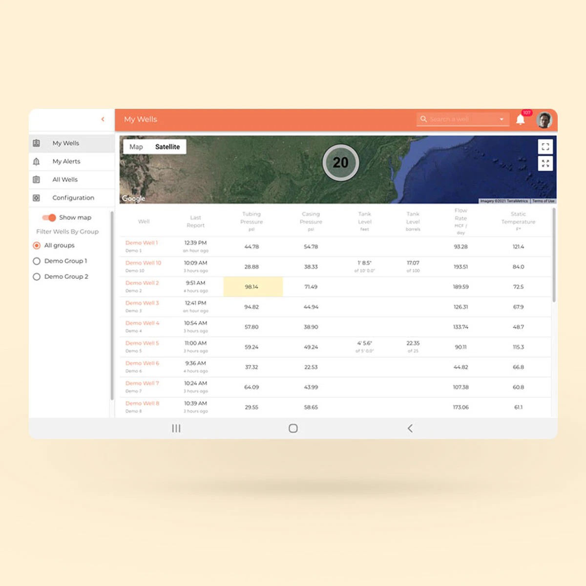 screenshot of Well Manager